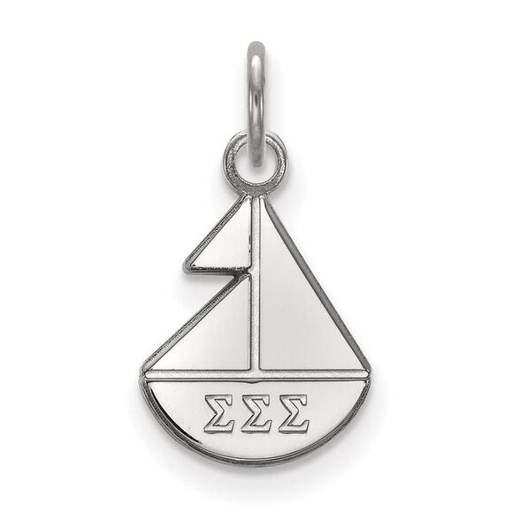Sterling Silver Sigma Sigma Sigma XS (Tiny) Charm or Pendant - Picture 1 of 3
